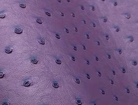Purple ostrich vegan leather
