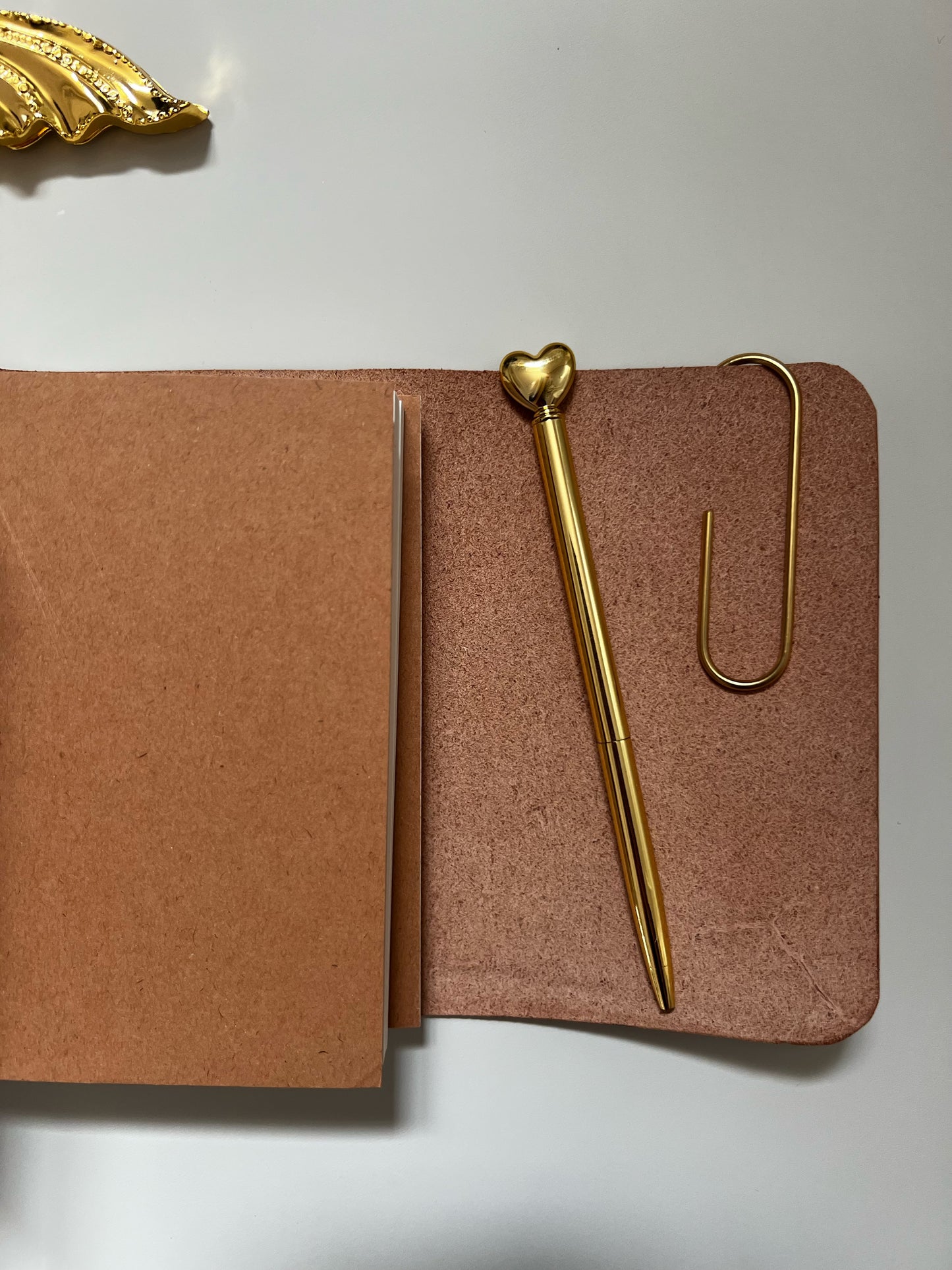 Raspberry Glazed Leather Journal-A6 size