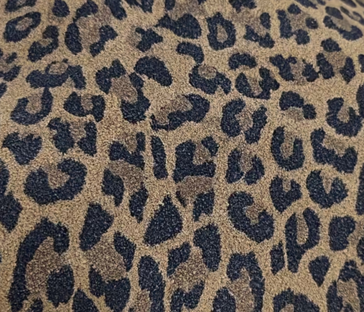 Leopard print Genuine Leather