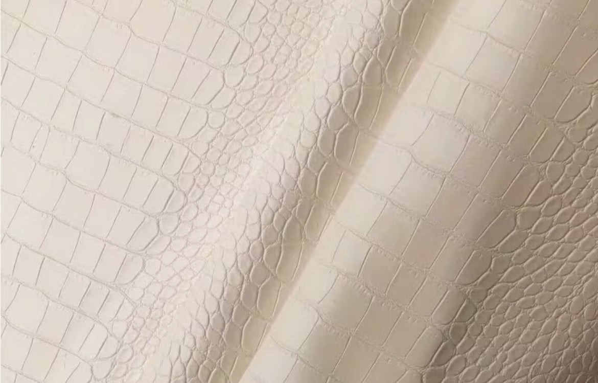 Off-White Crocodile Glossy vegan leather