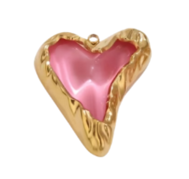 Pink and gold heart