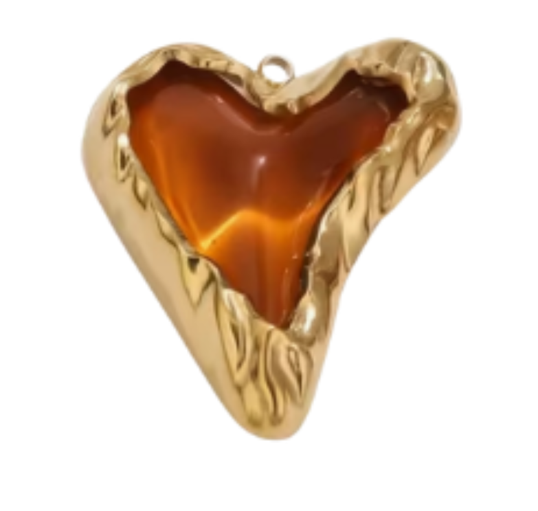 brown and gold heart
