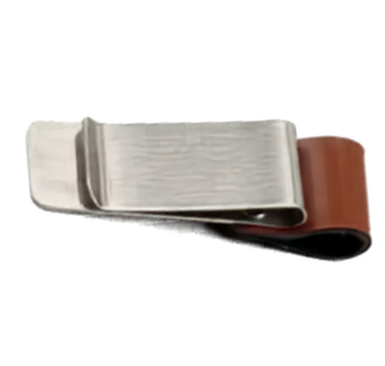 Brown and silver pen holder