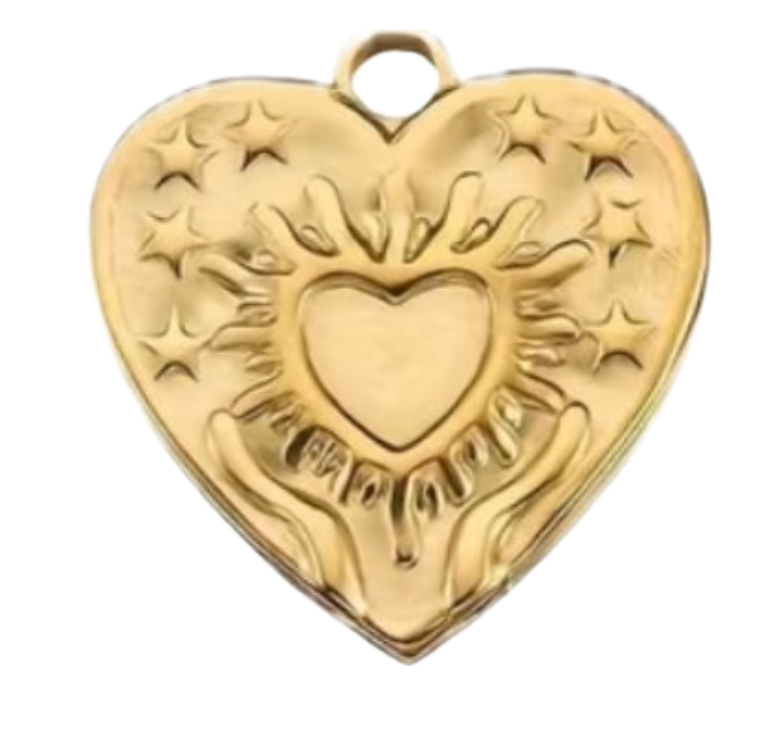 gold heart and stars