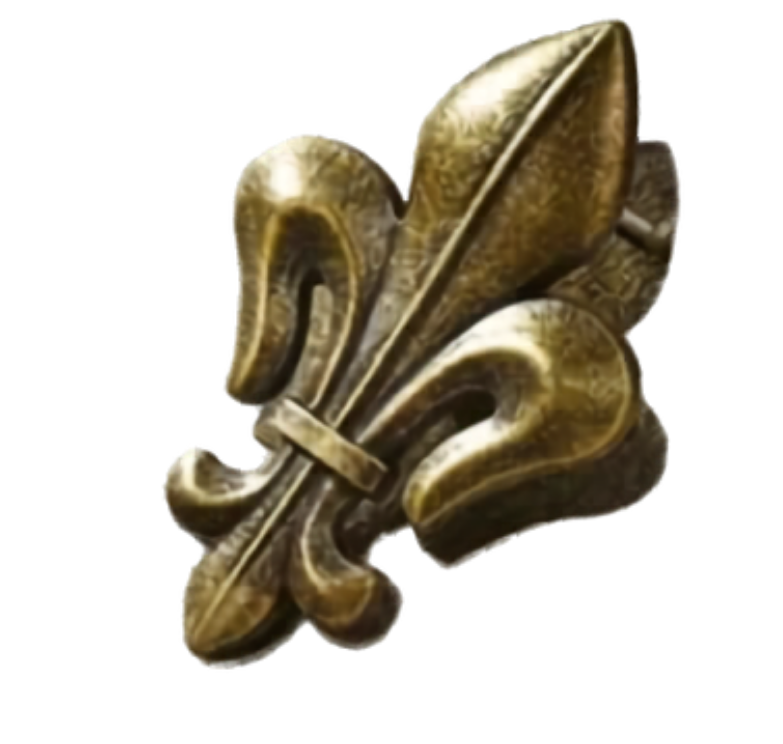 Small Rustic iris shape clamp