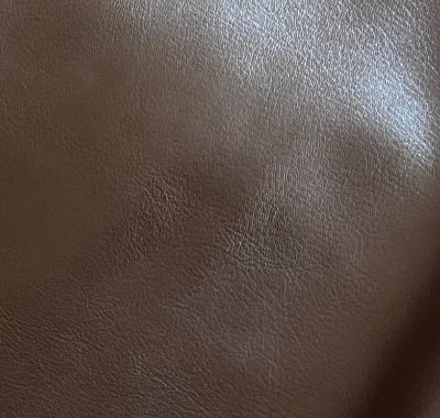 Glossy brown genuine leather A4