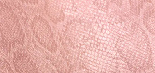 Pink snakeskin vegan leather