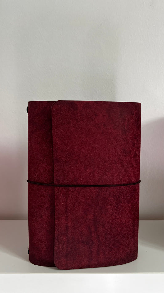 Red Suede Leather Journal -A5 size