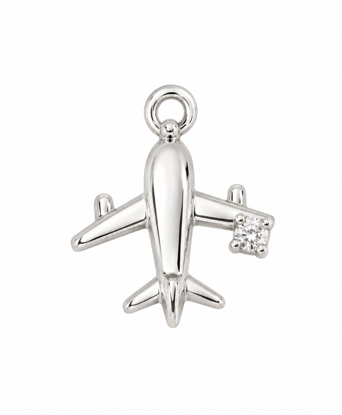 Mini silver airplane