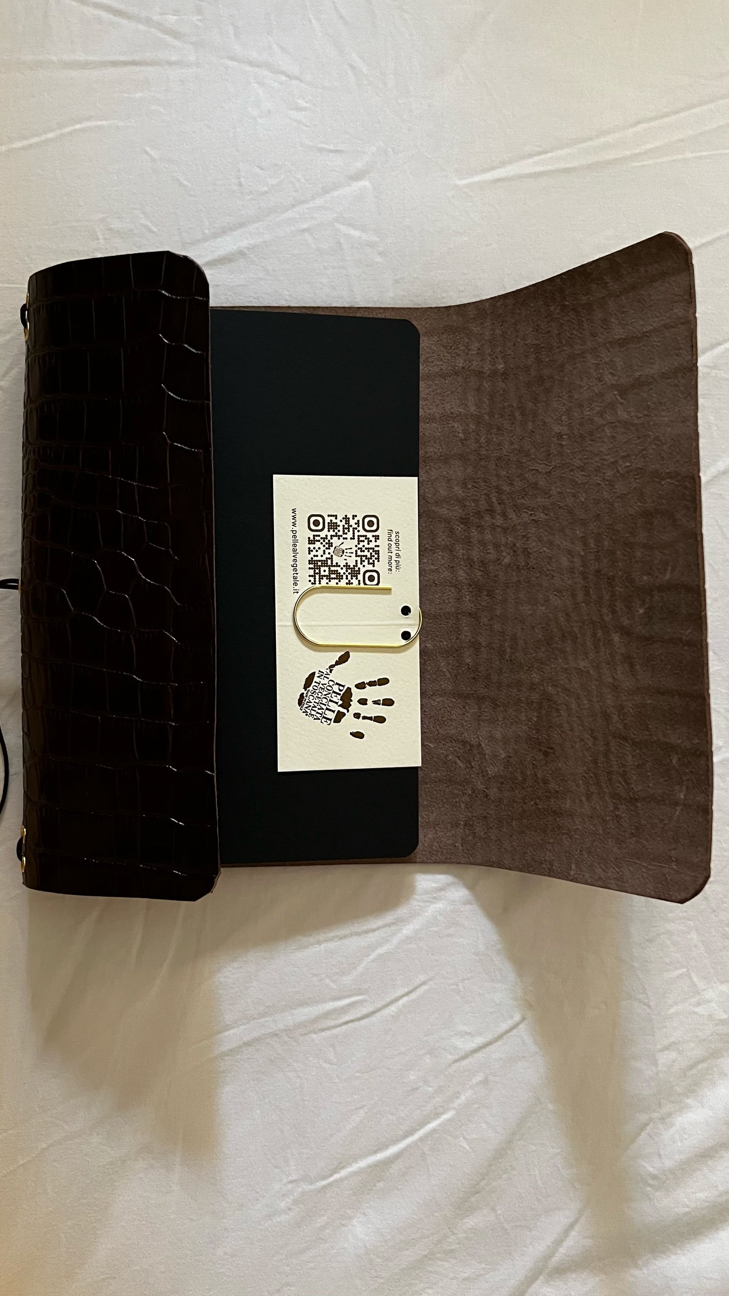 Glazed Crocodile Leather Journal-A5 size