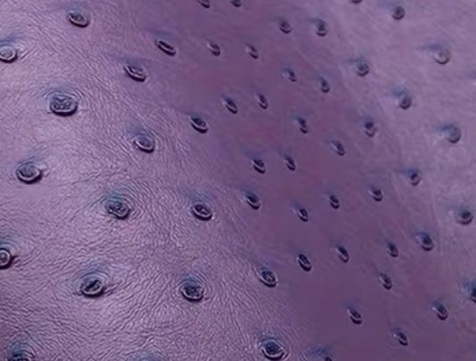 Purple ostrich vegan leather