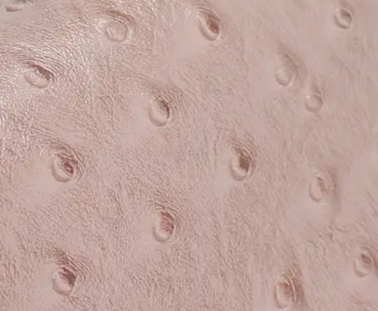 Baby Pink ostrich vegan leather