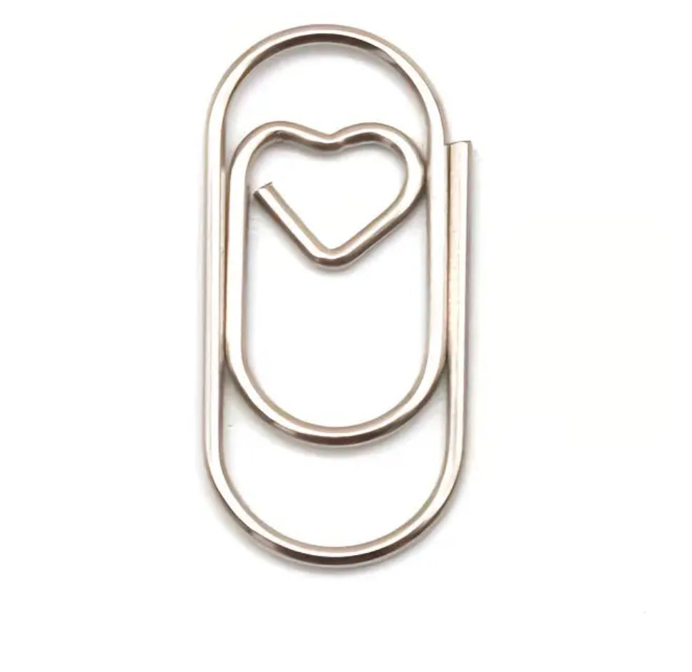 Mini Silver Heart Clip