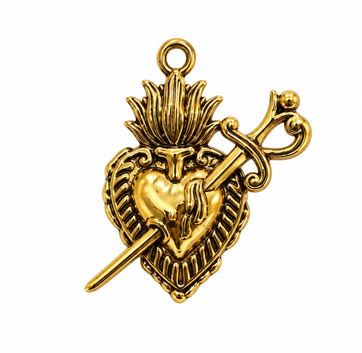 vintage gold heart 2