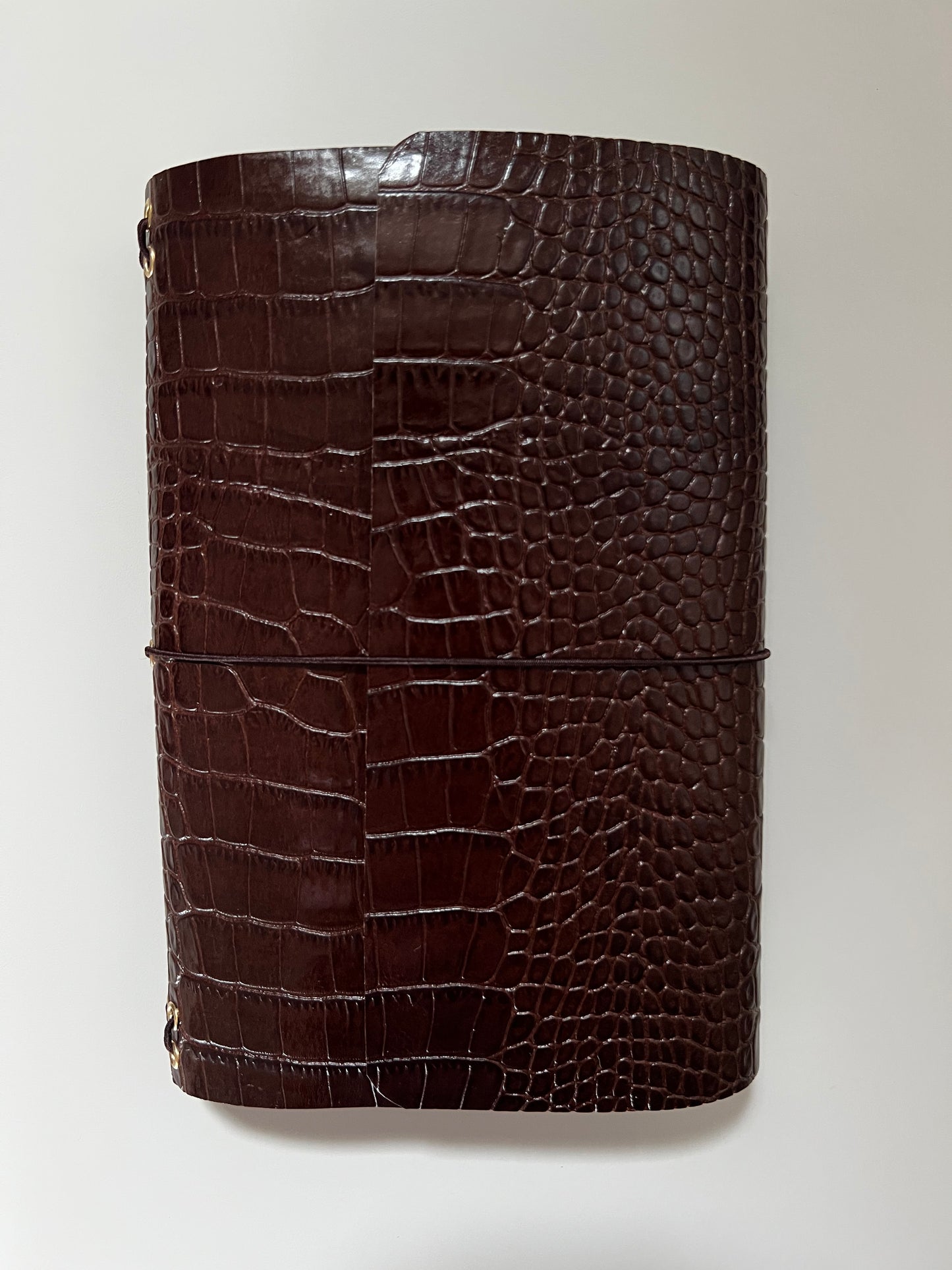 Glazed Crocodile Leather Journal-A5 size