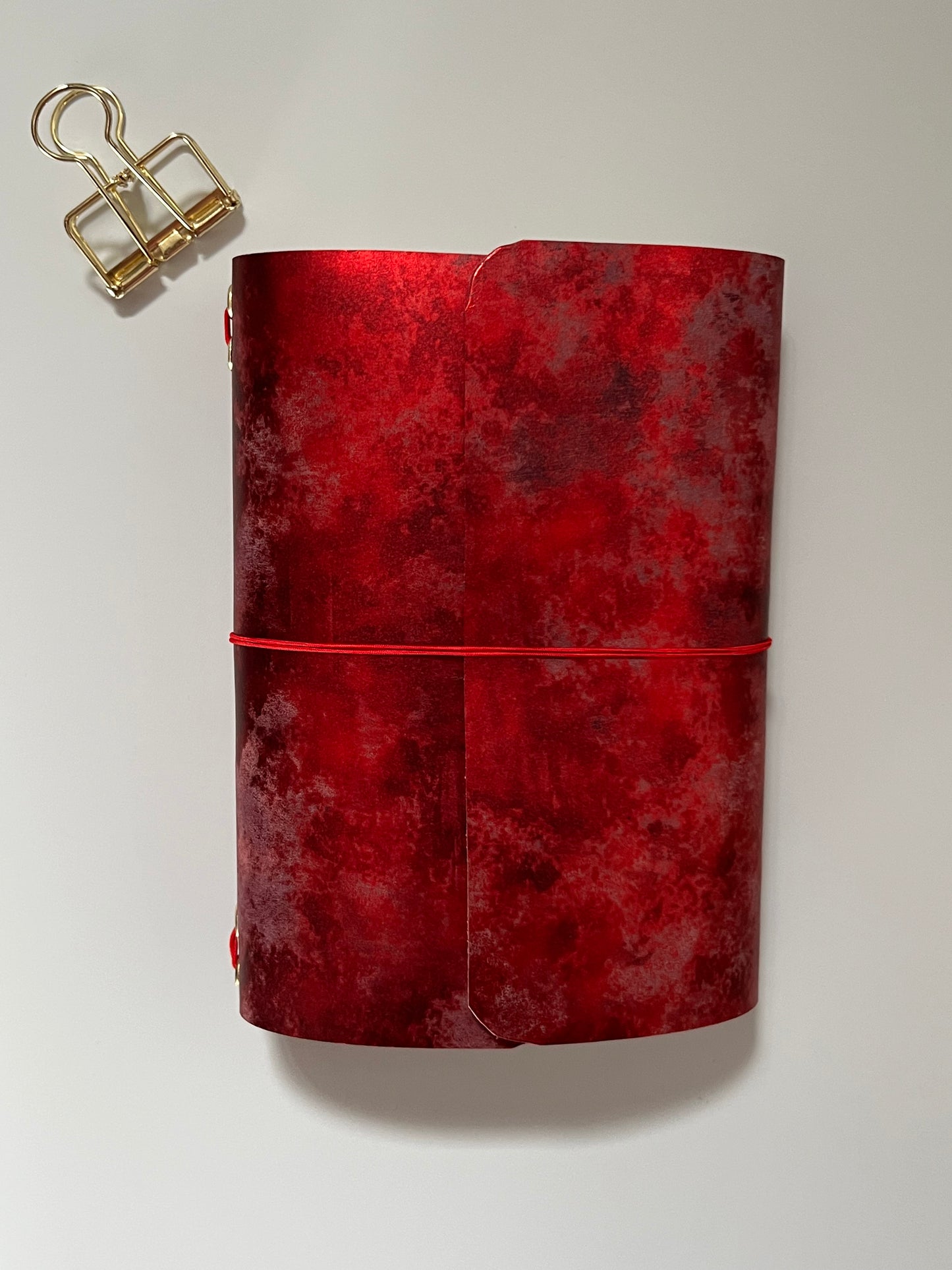 Strawberry Glazed Leather Journal-A6 size