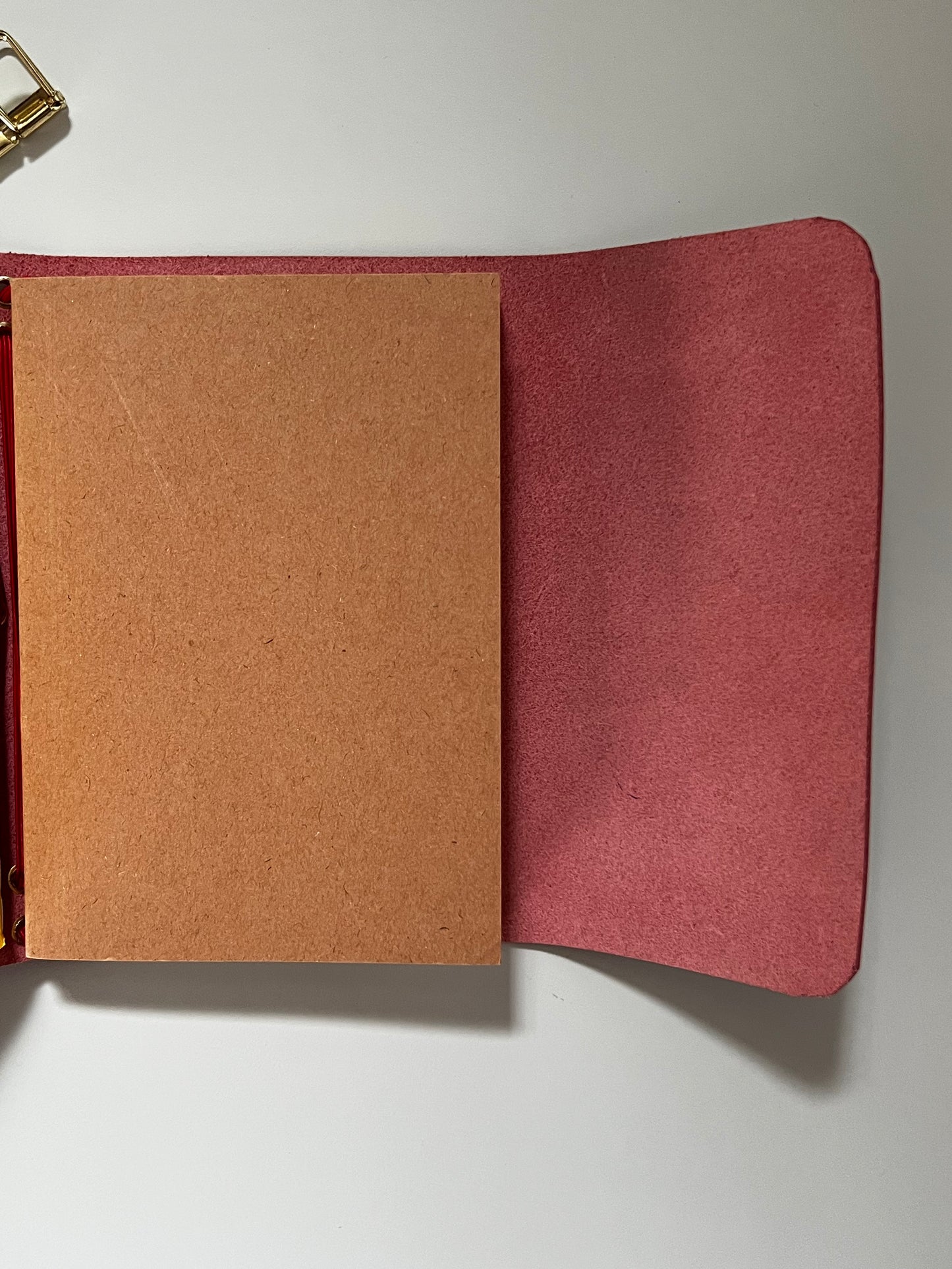 Strawberry Glazed Leather Journal-A6 size