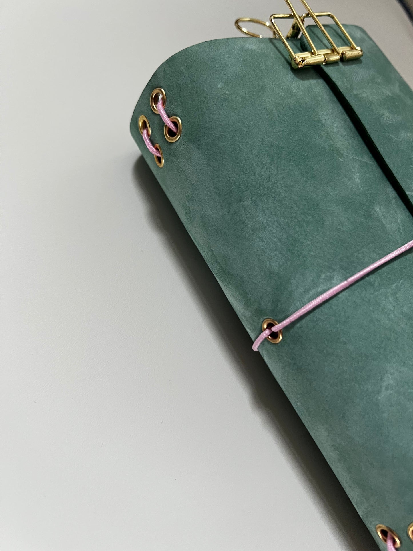 Mint Nubuck Leather Journal-A6 size