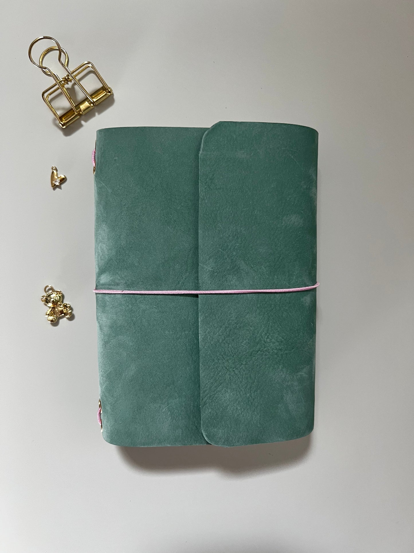 Mint Nubuck Leather Journal-A6 size