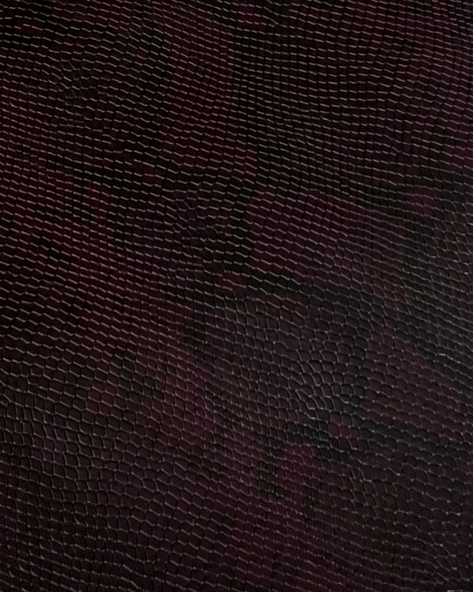 Dark purple snake genuine leather A4