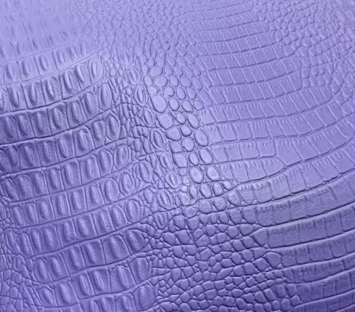 purple crocodile Genuine Leather