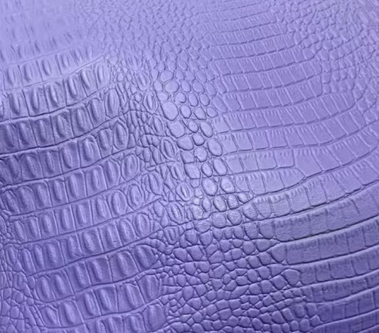 purple crocodile Genuine Leather