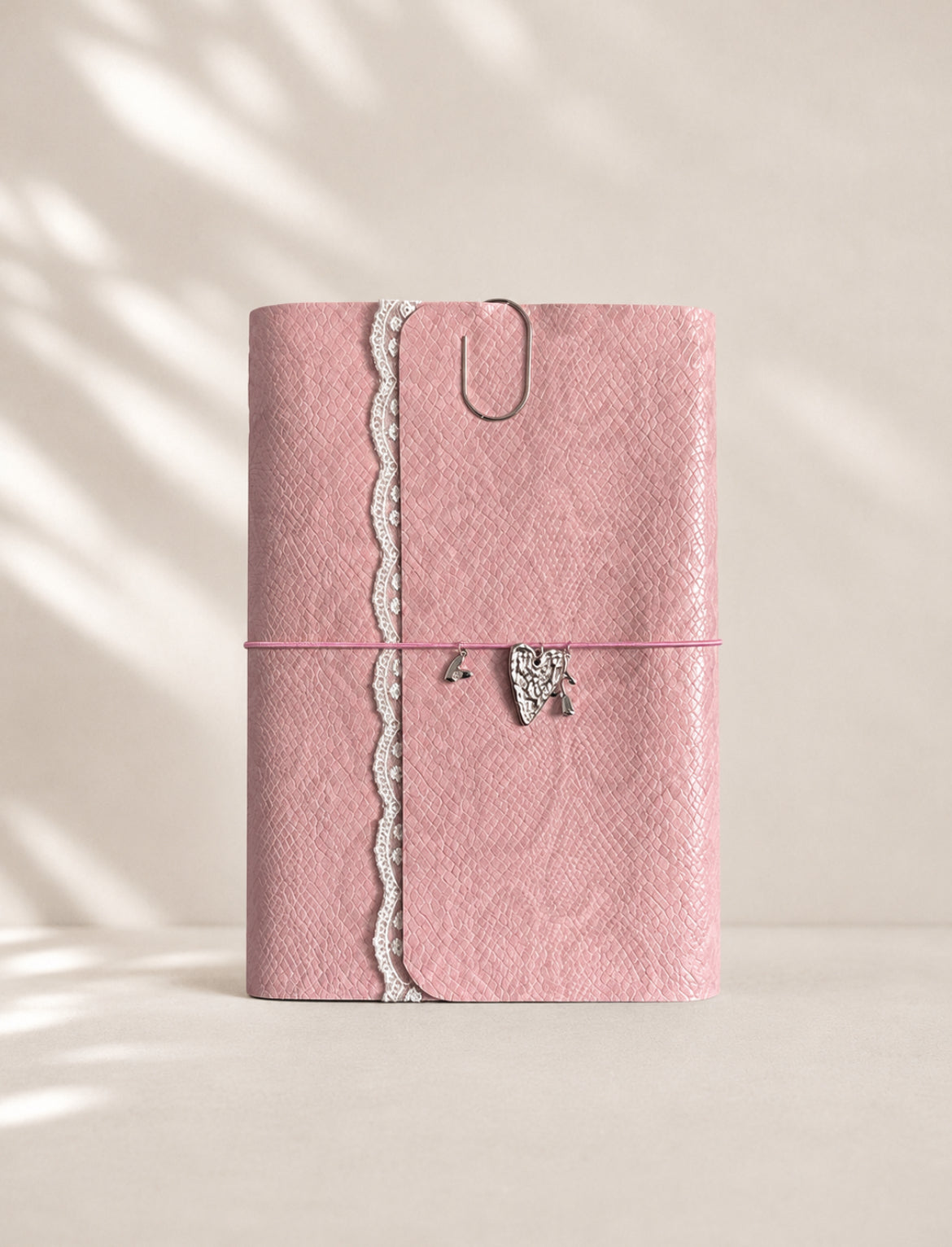 Pink SnakeSkin Leather Journal - A5