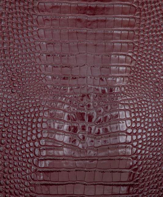 Merlot Crocodile Genuine Leather