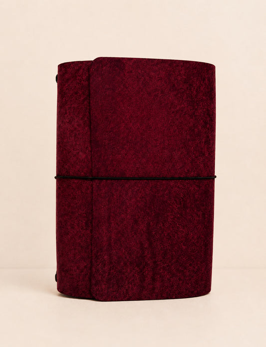 Red Suede Leather Journal -A5 size