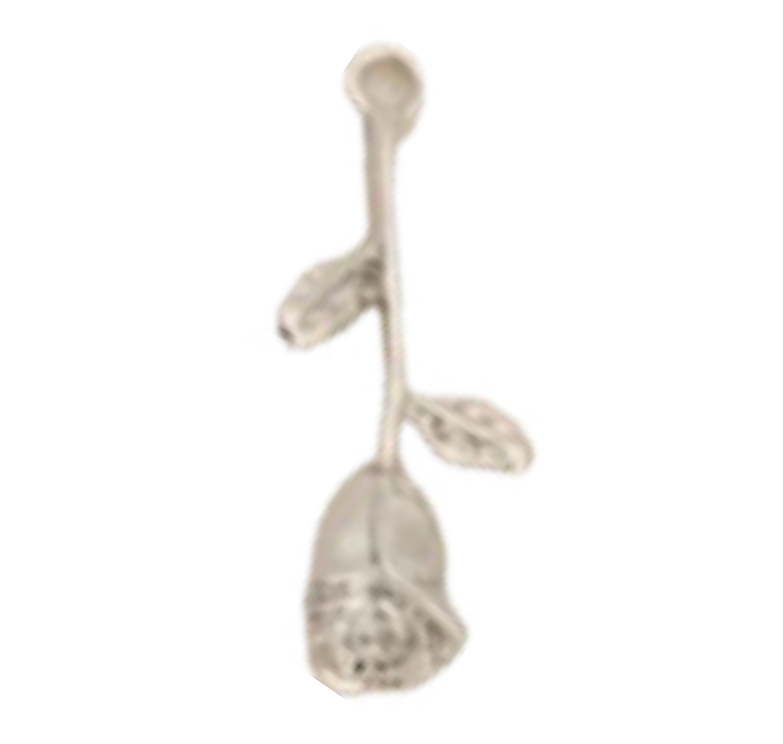 Upside down silver flower