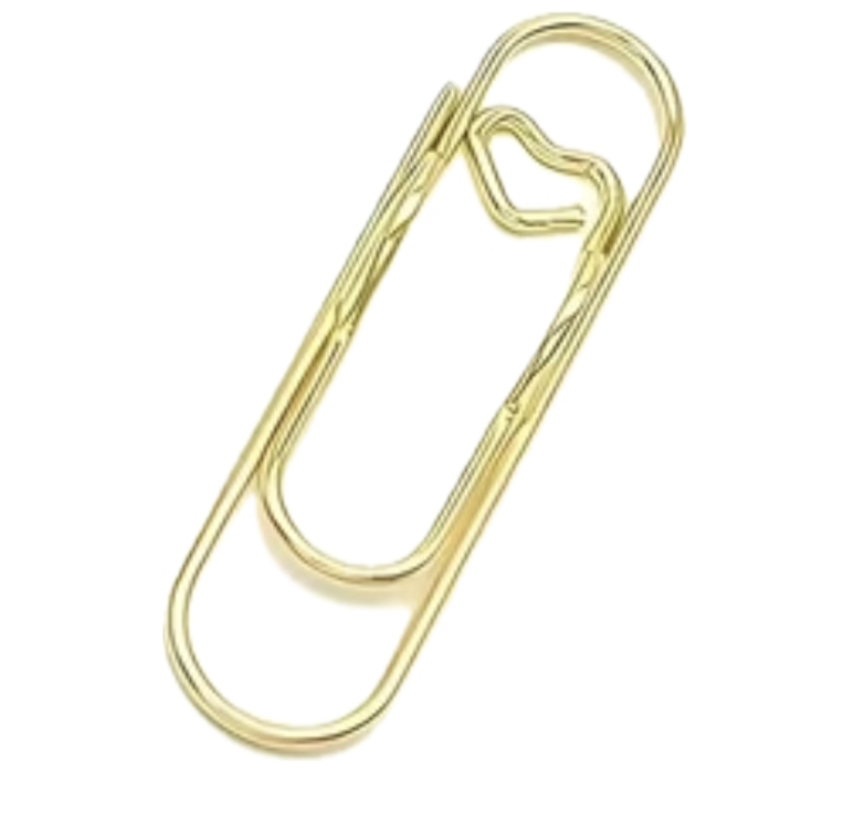 Gold heart pen holder