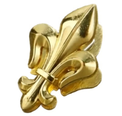 Small gold iris shape clamp